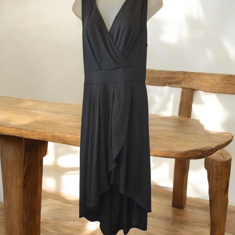 Elegant Black High Low Dress